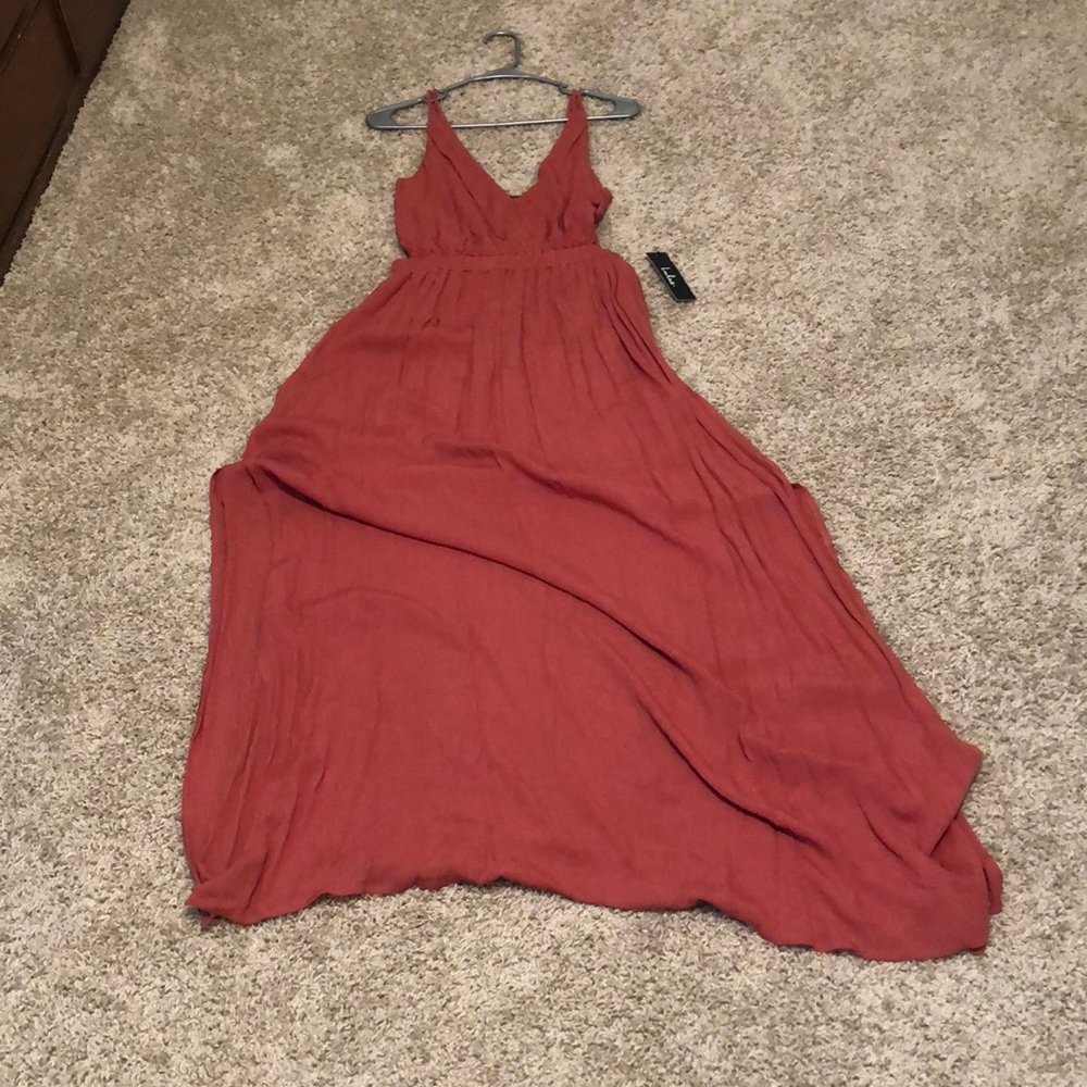 Open Back Maxi Dress w/ Slit